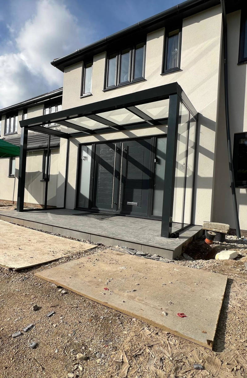 large glass porch