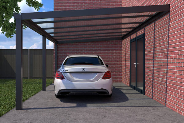 3-carport aluminium glass carport