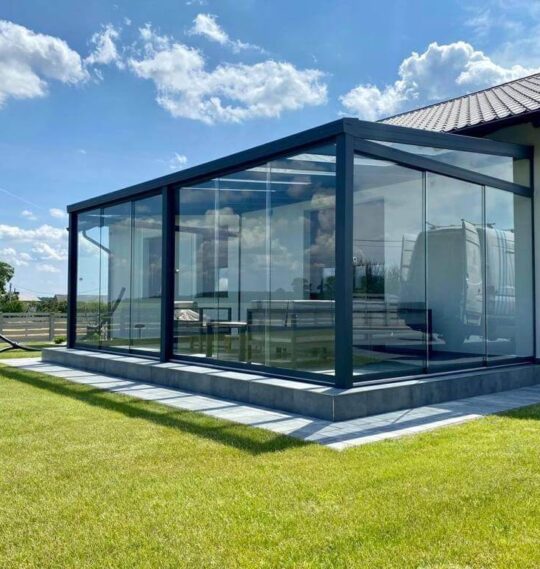 modern glass room