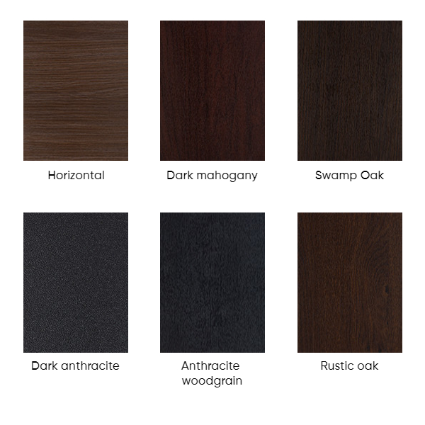 glazed door dark colours