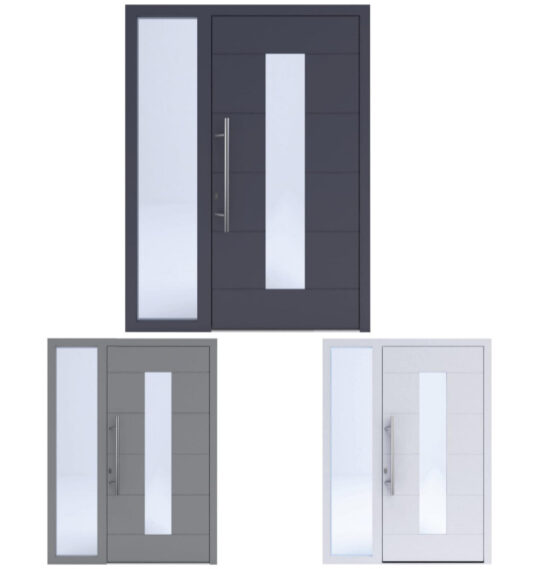 aluminium entrance door with fanlight 507