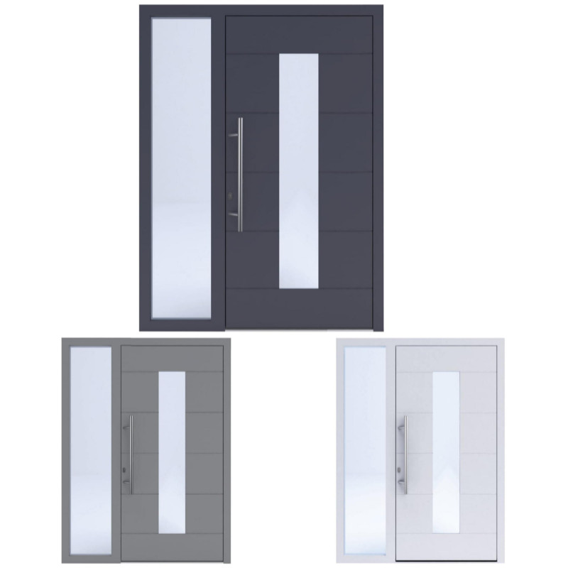 aluminium entrance door with fanlight 507