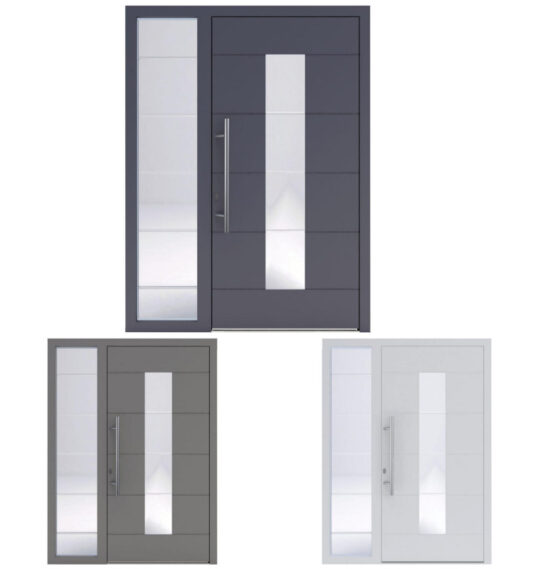 aluminium entrance door with fanlight 508