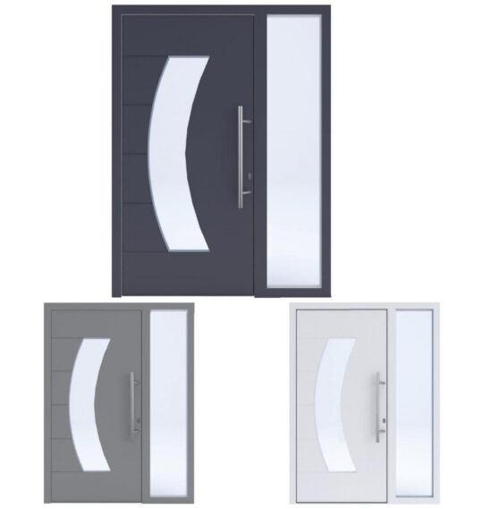 aluminium entrance door with fanlight 606