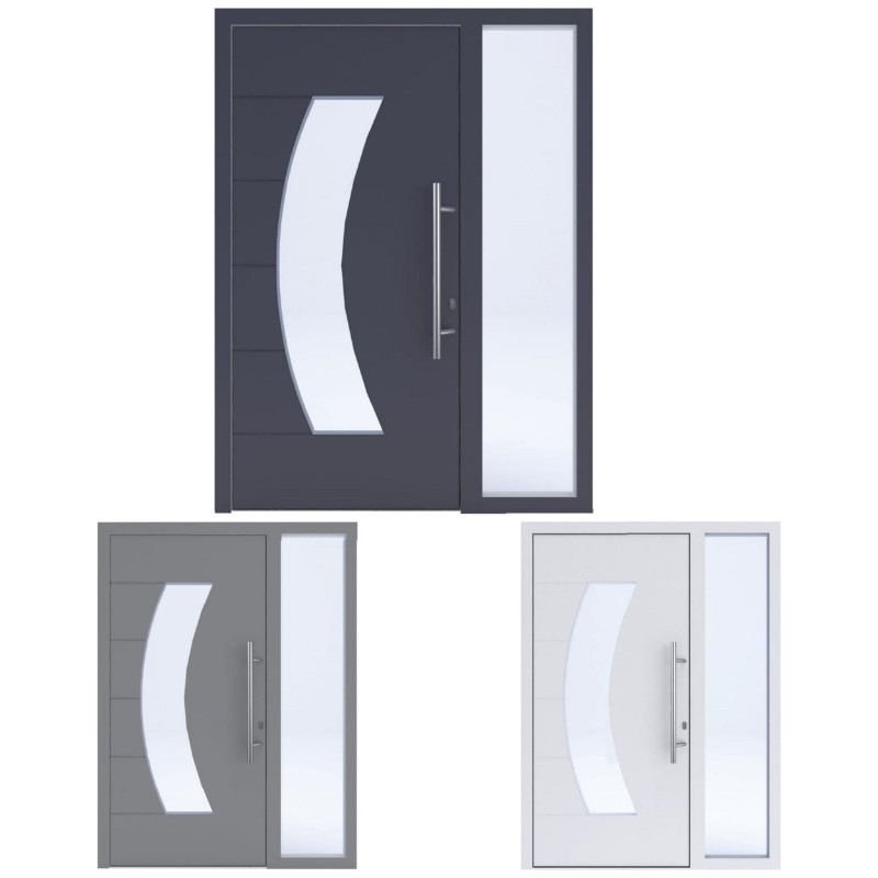 aluminium entrance door with fanlight 606