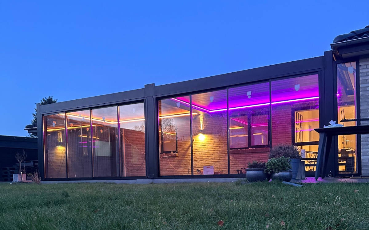bioclimatic pergola in the garden
