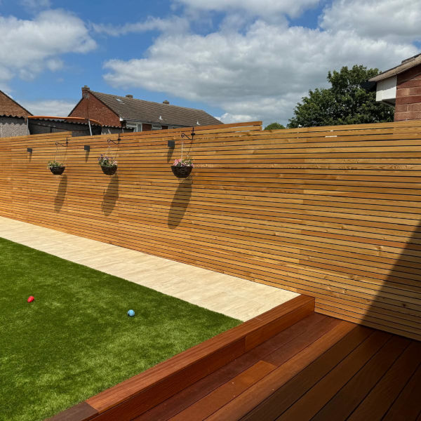 larch battens fence