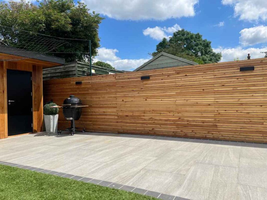 larch battens fencing