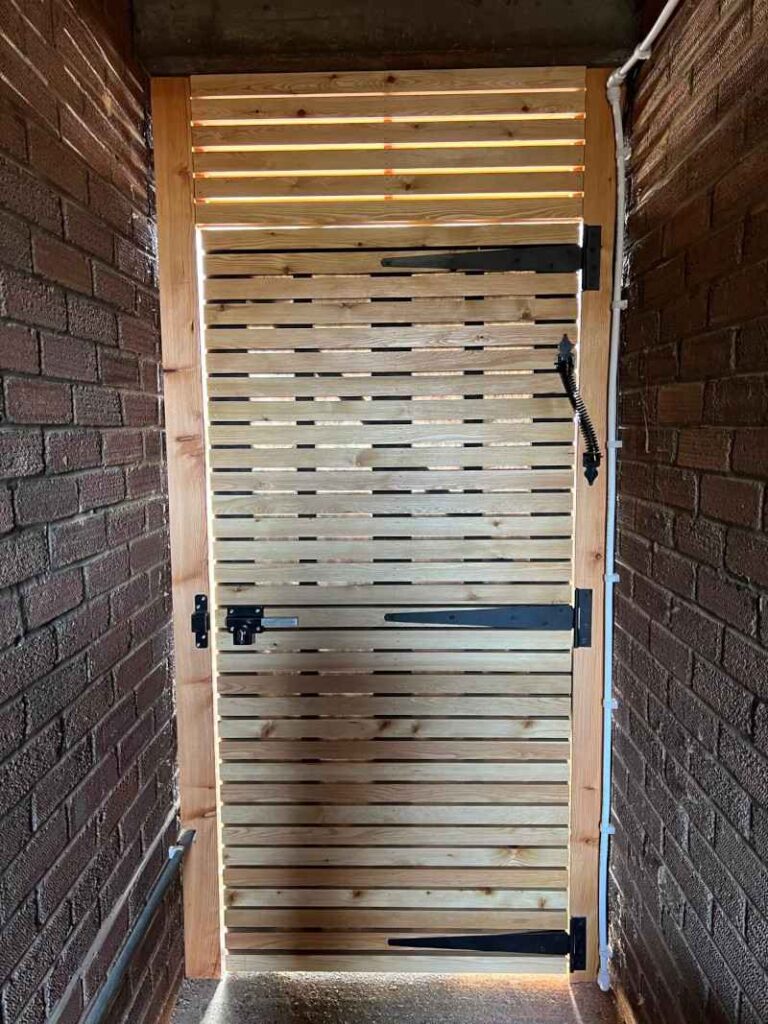 house rear larch gate