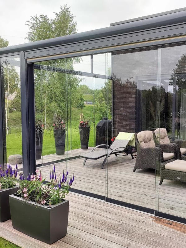 glass room and veranda decking
