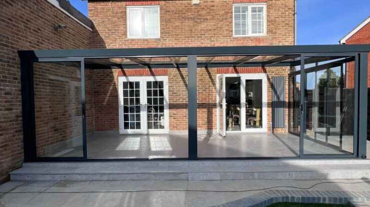 modern glass extension