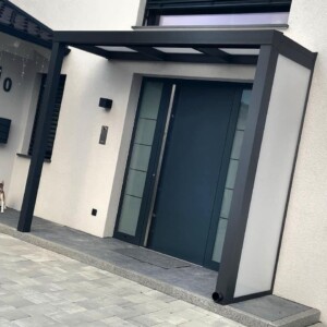 modern aluminium glass porch